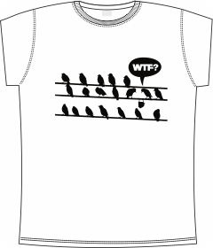 Прикольные футболки: wtf birds white 